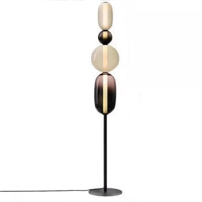 Modern Dimmable LED Floor Lamp - Replaceable Strip - Black/Brass
