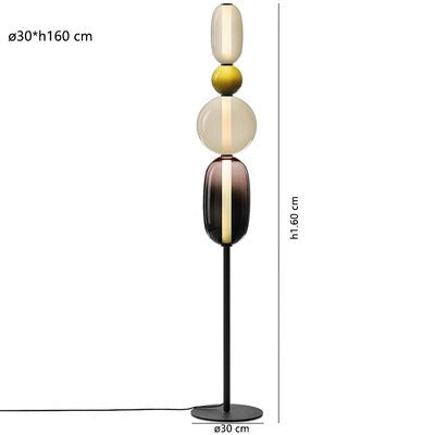 Modern Dimmable LED Floor Lamp - Replaceable Strip - Black/Brass