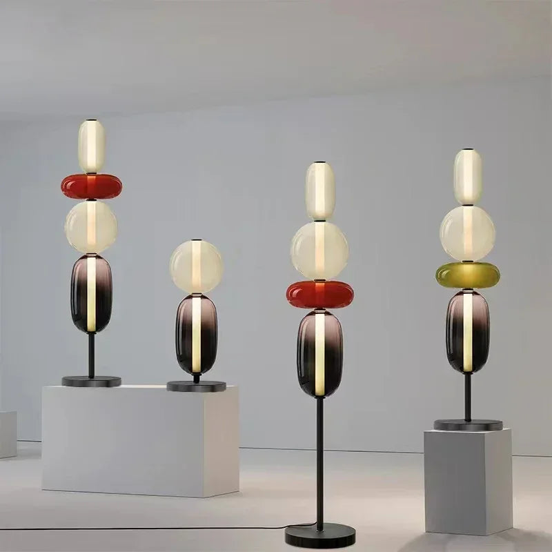 Modern Dimmable LED Floor Lamp - Replaceable Strip - Black/Brass