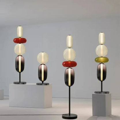 Modern Dimmable LED Floor Lamp - Replaceable Strip - Black/Brass