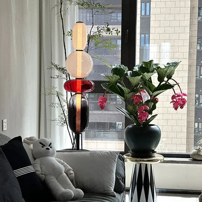 Modern Dimmable LED Floor Lamp - Replaceable Strip - Black/Brass