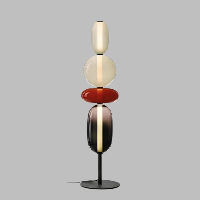 Modern Dimmable LED Floor Lamp - Replaceable Strip - Black/Brass