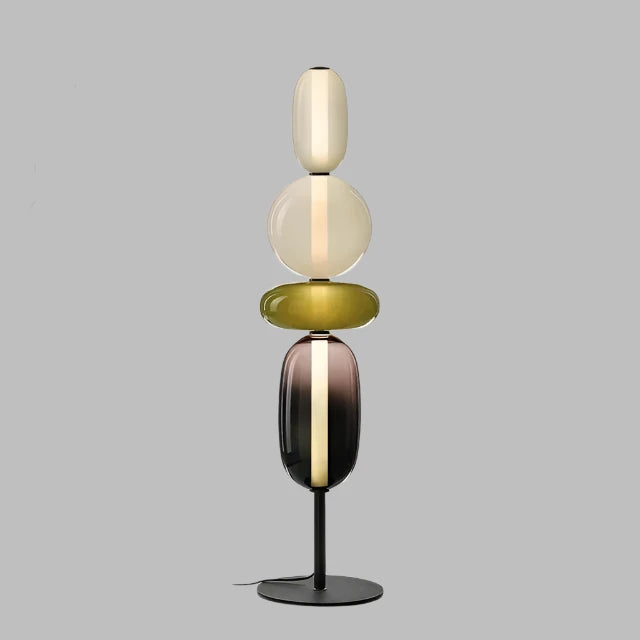 Modern Dimmable LED Floor Lamp - Replaceable Strip - Black/Brass