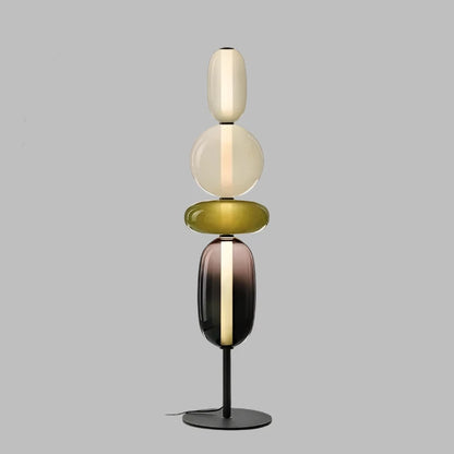 Modern Dimmable LED Floor Lamp - Replaceable Strip - Black/Brass