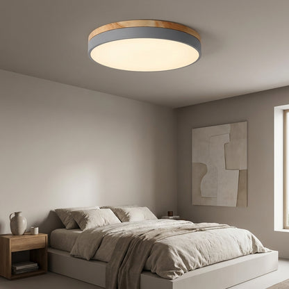 Modern LED Flush Mount Ceiling Light Fixture with Acrylic Finish - Elegant Illumination for Stylish Bedrooms
