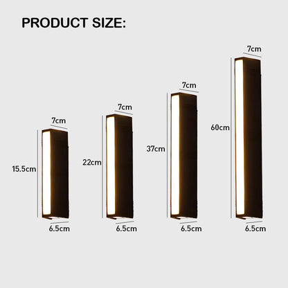 Modern LED Up/Down Outdoor Wall Light - Black Aluminium