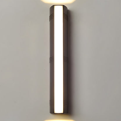 Modern LED Up/Down Outdoor Wall Light - Black Aluminium