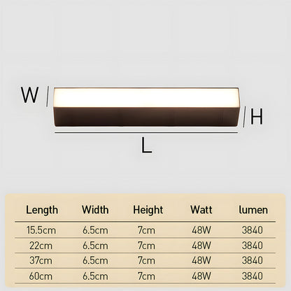 Modern LED Up/Down Outdoor Wall Light - Black Aluminium