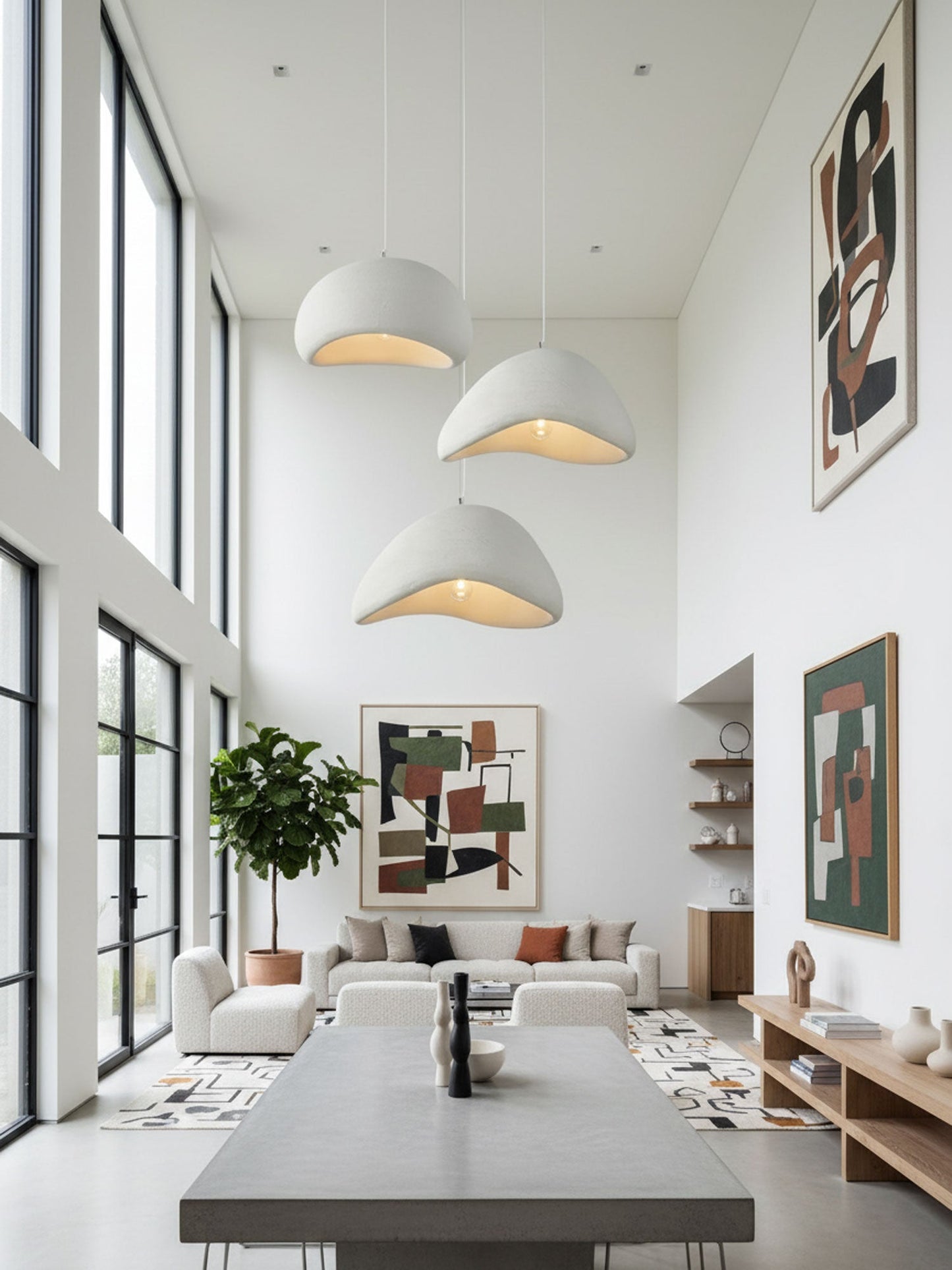 Modern Minimalist Cloud Lamp - High-Density Sculptural Ceiling Fixture