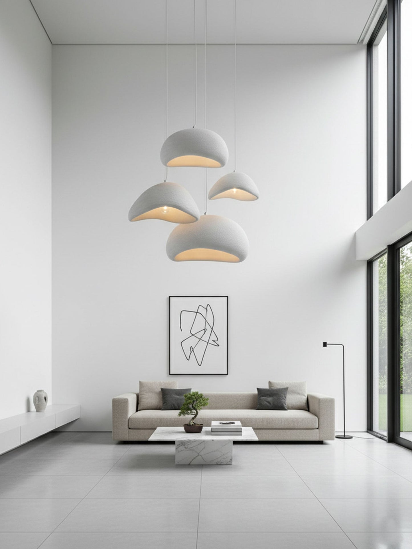 Modern Minimalist Cloud Lamp - High-Density Sculptural Ceiling Fixture
