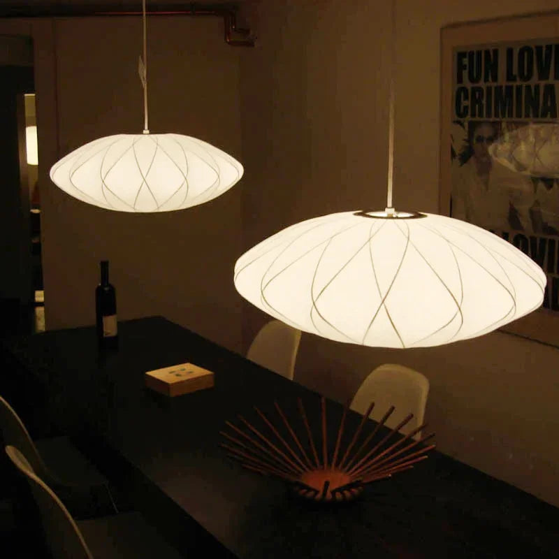 Modern Pendant Lamp with Fabric Shade 2