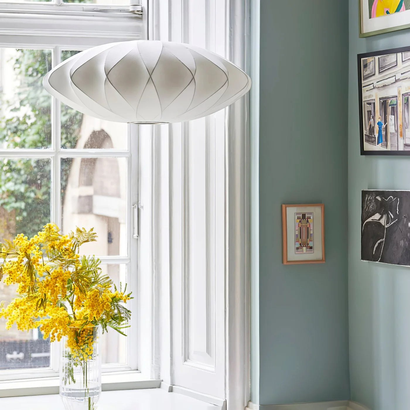 Modern Pendant Lamp with Fabric Shade 6