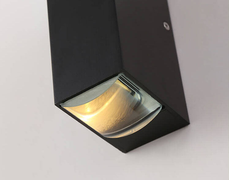 Modern Rectangular Outdoor LED Sconce - Waterproof