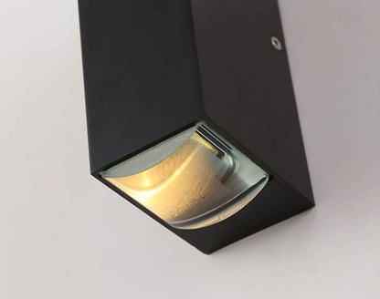 Modern Rectangular Outdoor LED Sconce - Waterproof