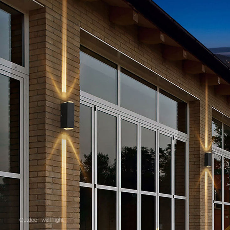 Modern Rectangular Outdoor LED Sconce - Waterproof