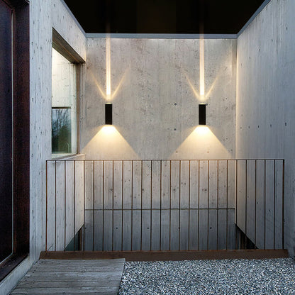 Modern Rectangular Outdoor LED Sconce - Waterproof