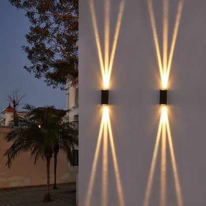 Modern Rectangular Outdoor LED Sconce - Waterproof