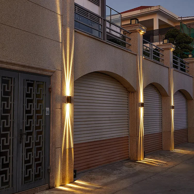 Modern Rectangular Outdoor LED Sconce - Waterproof