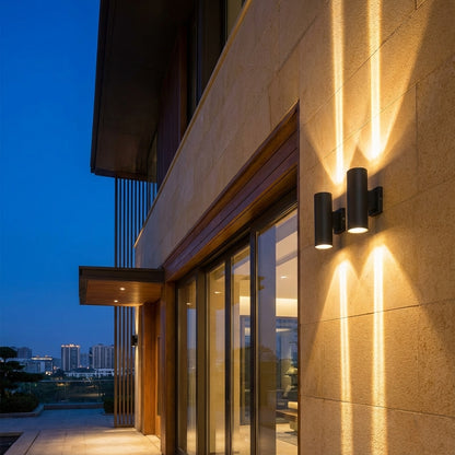 Modern Rectangular Outdoor LED Sconce - Waterproof