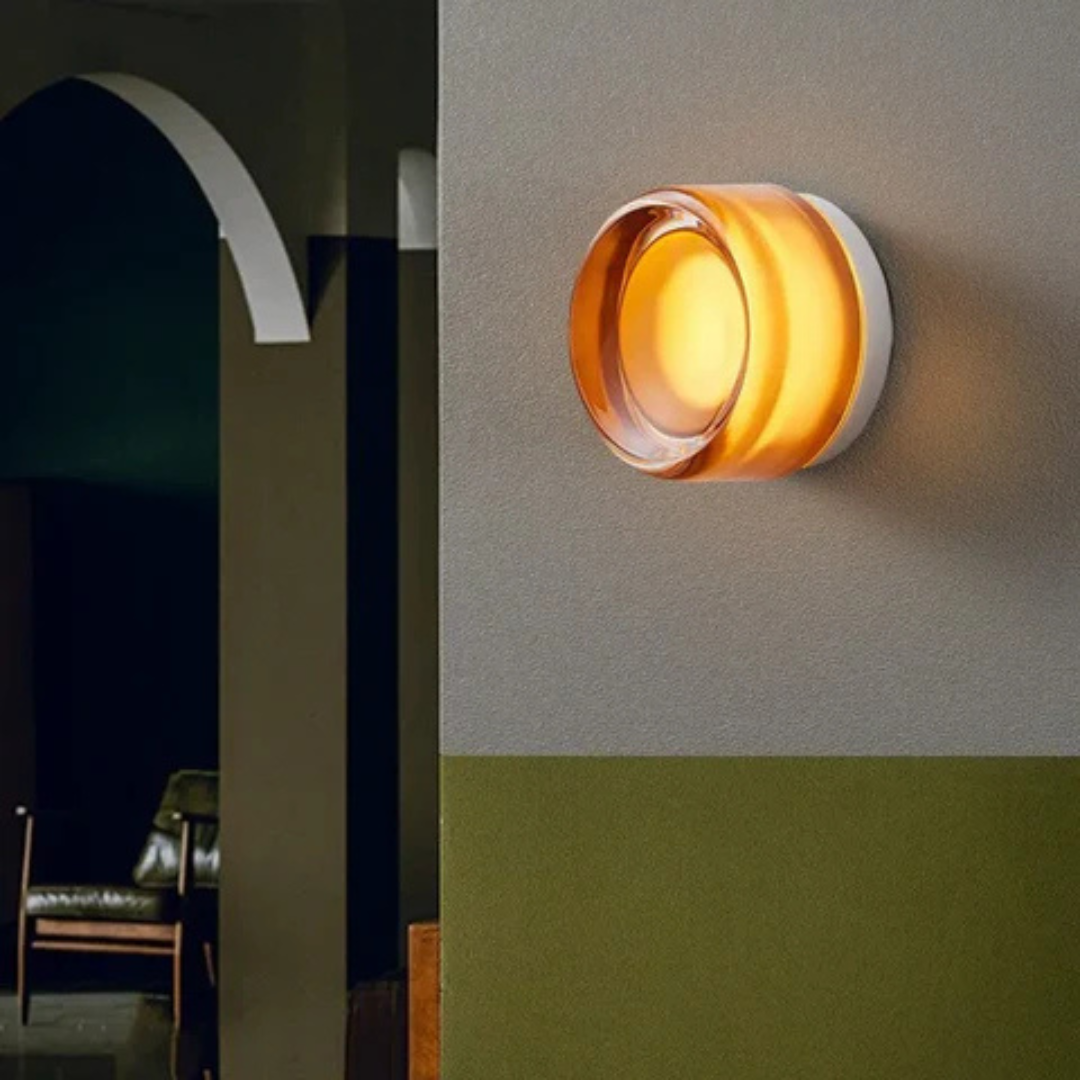 Modern Round Glass Wall Sconce - LED