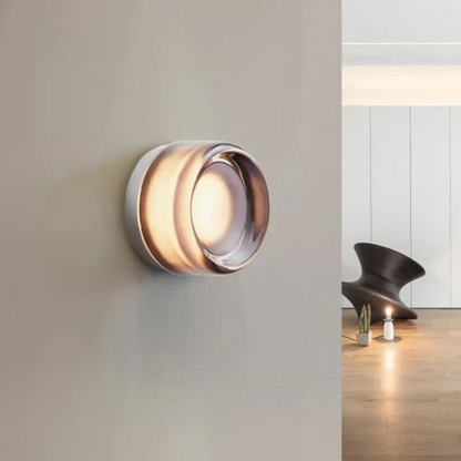 Modern Round Glass Wall Sconce - LED