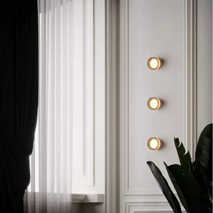 Modern Round Glass Wall Sconce - LED