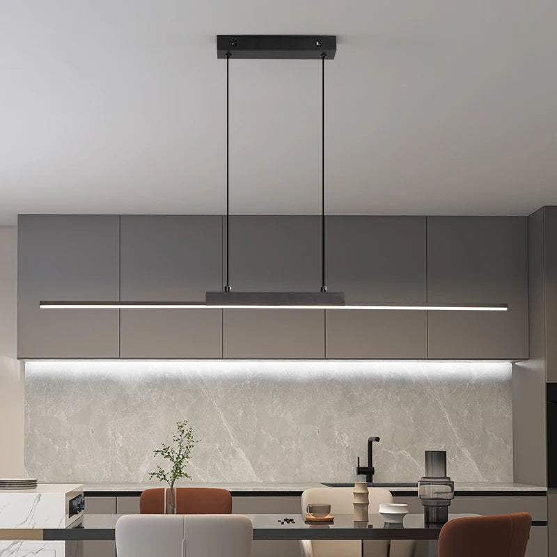 Modern Crosswise LED Pendant Lamp for Dining Room 2