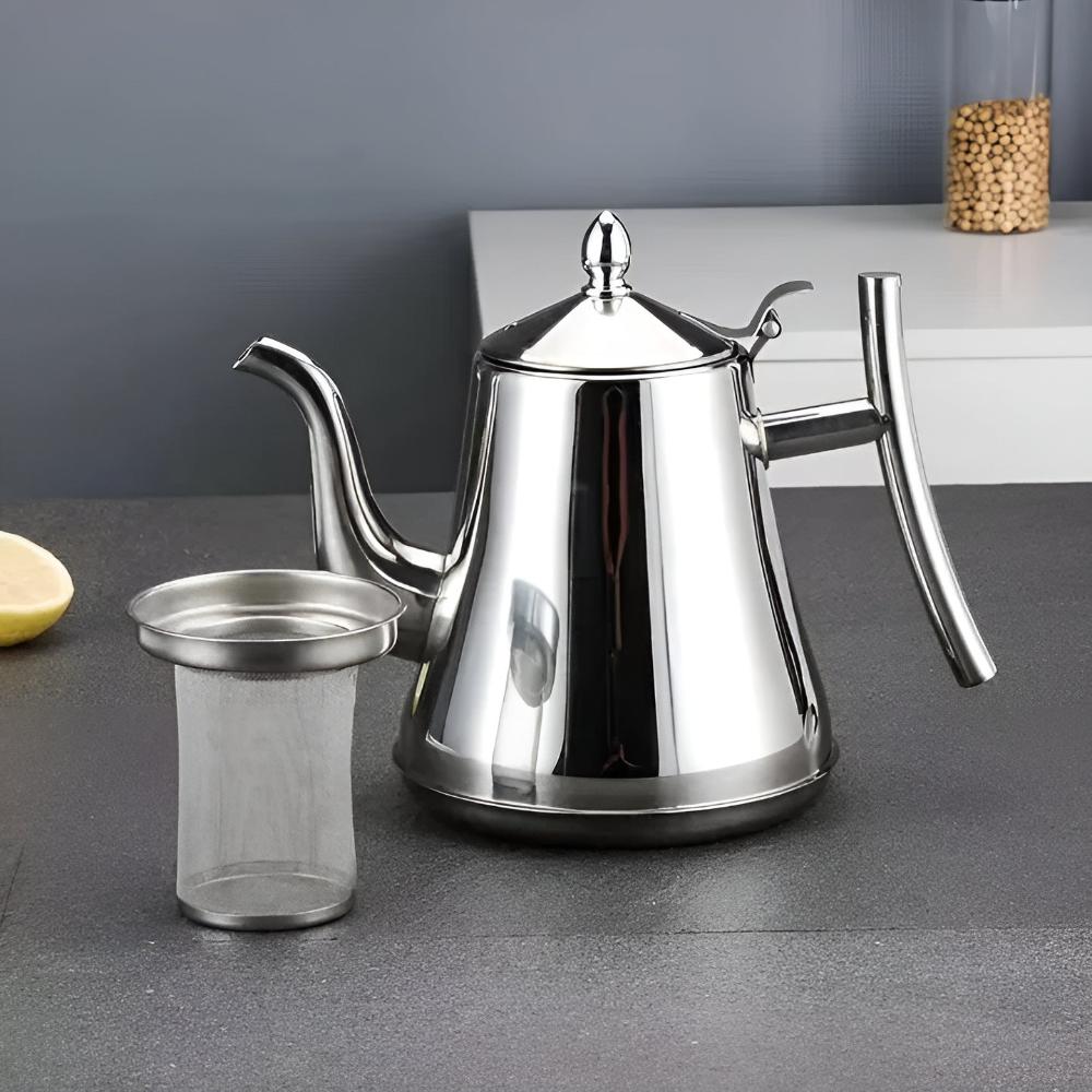Modern Stainless Steel Teapot with Infuser 1