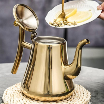 Modern Stainless Steel Teapot with Infuser 4