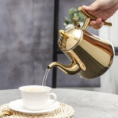 Modern Stainless Steel Teapot with Infuser 5