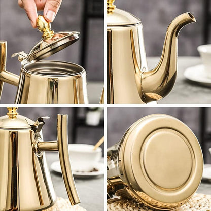 Modern Stainless Steel Teapot with Infuser 7