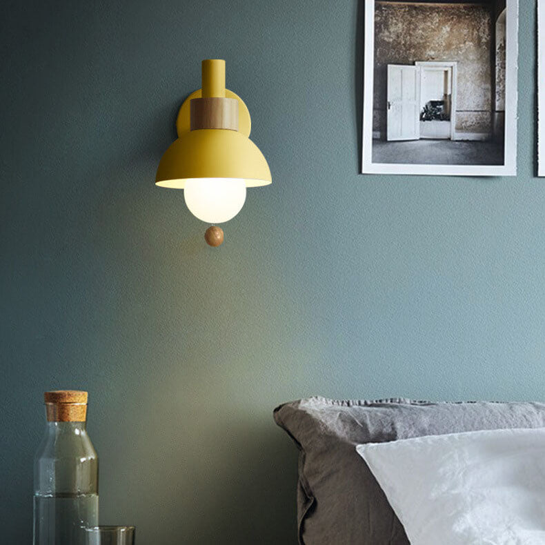 Nordic Macaron Globe Wall Sconce - Glass & Iron