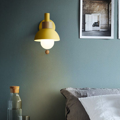 Nordic Macaron Globe Wall Sconce - Glass & Iron