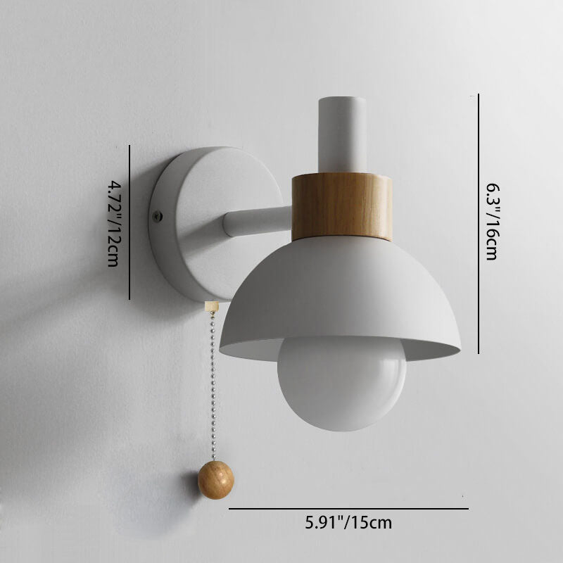 Nordic Macaron Globe Wall Sconce - Glass & Iron