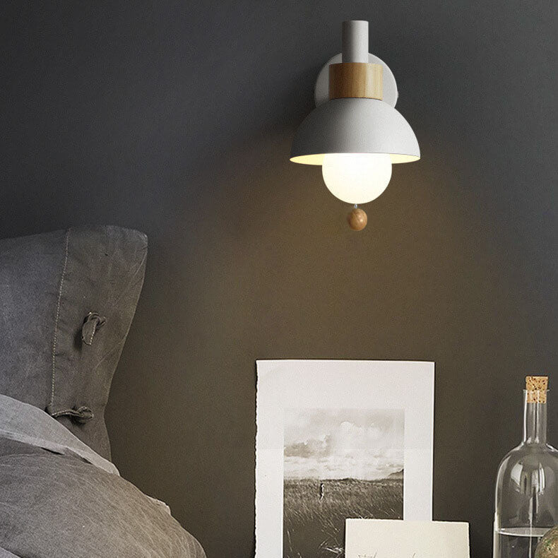 Nordic Macaron Globe Wall Sconce - Glass & Iron