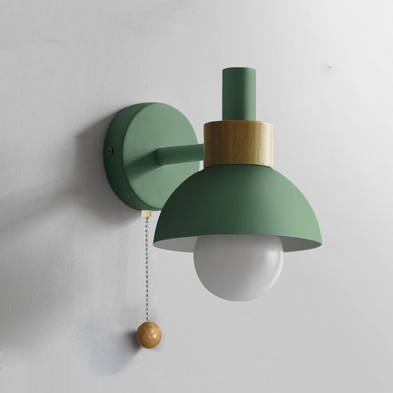 Nordic Macaron Globe Wall Sconce - Glass & Iron