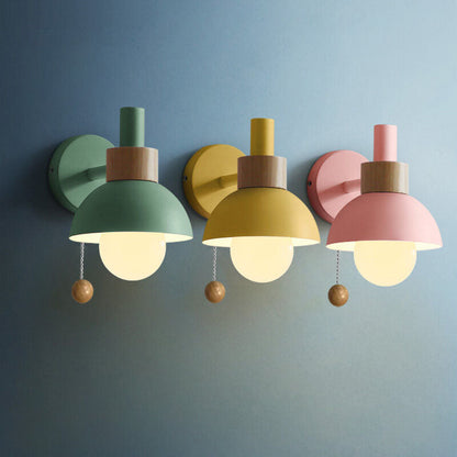 Nordic Macaron Globe Wall Sconce - Glass & Iron