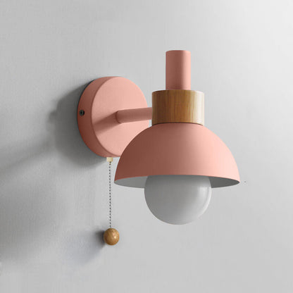 Nordic Macaron Globe Wall Sconce - Glass & Iron