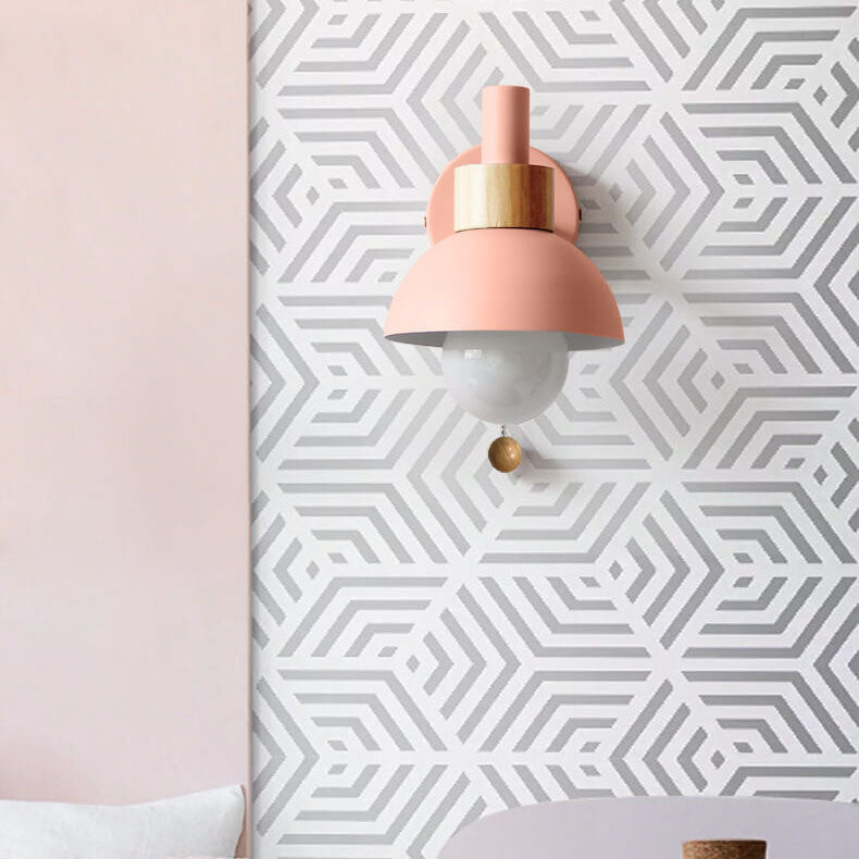 Nordic Macaron Globe Wall Sconce - Glass & Iron