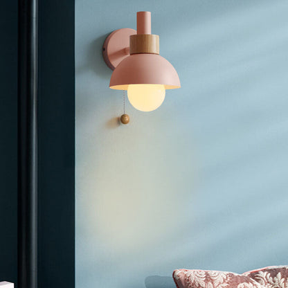 Nordic Macaron Globe Wall Sconce - Glass & Iron