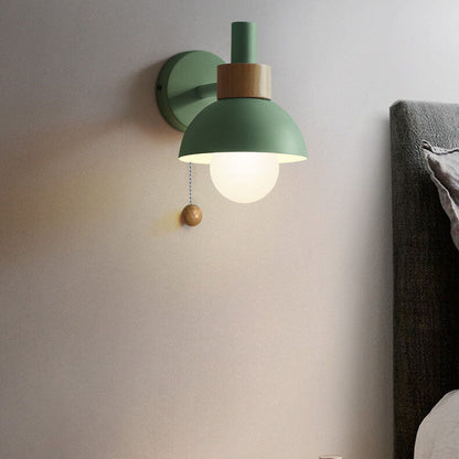 Nordic Macaron Globe Wall Sconce - Glass & Iron