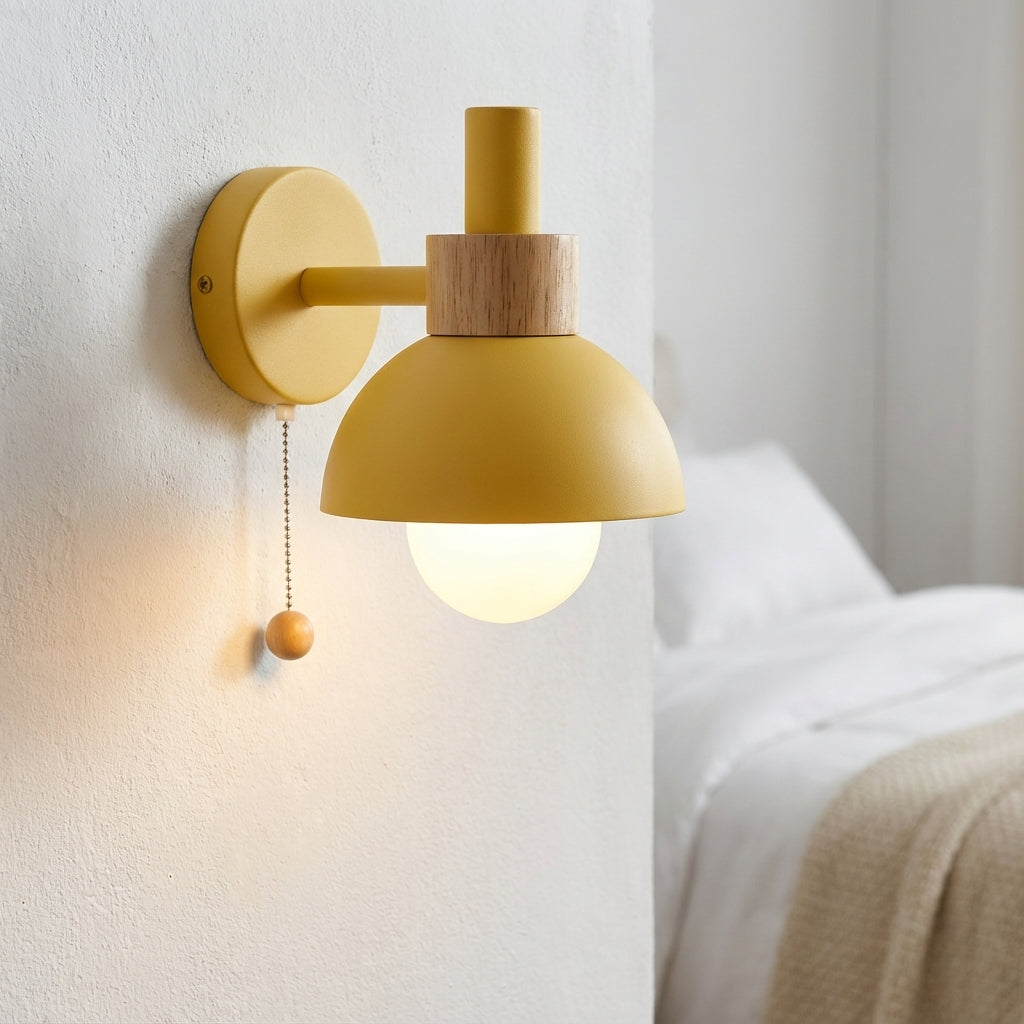 Nordic Macaron Globe Wall Sconce - Glass & Iron