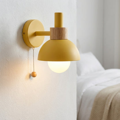 Nordic Macaron Globe Wall Sconce - Glass & Iron
