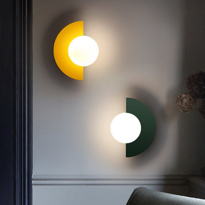 Nordic Semicircle Globe Wall Sconce - Colourful