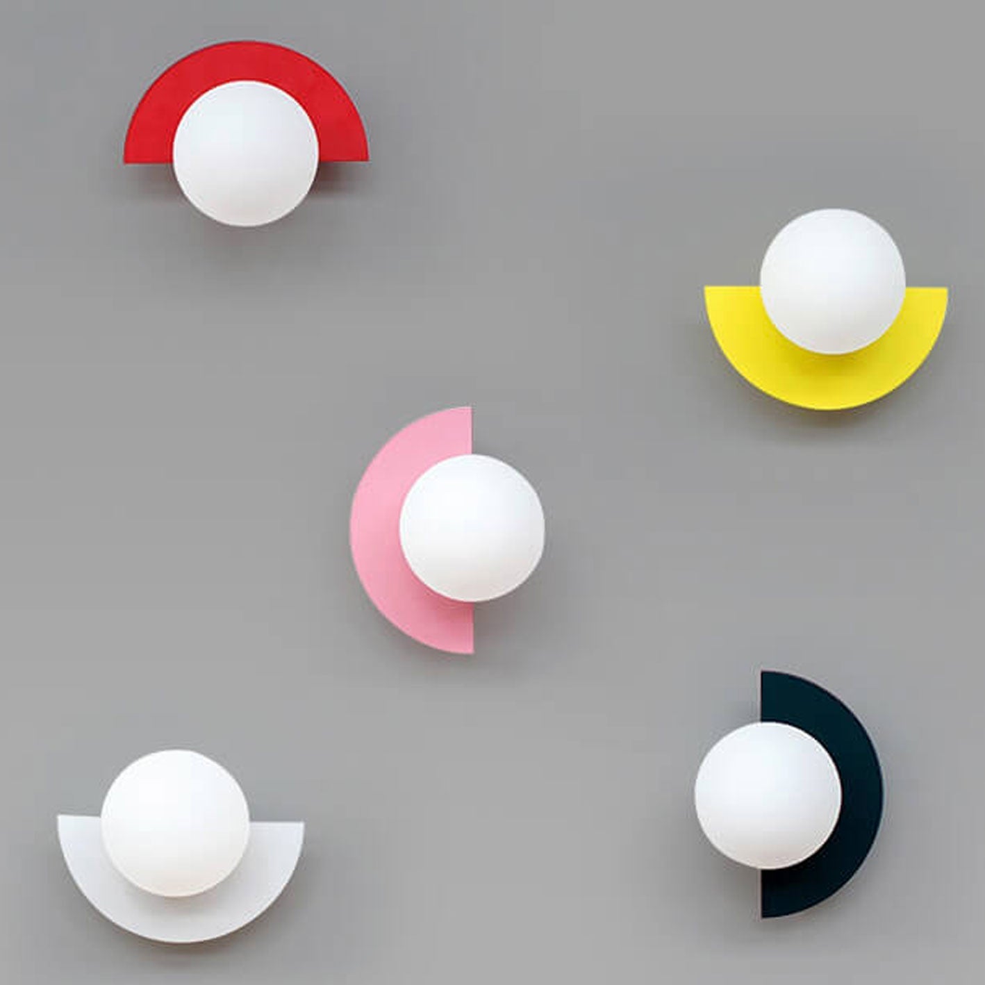 Nordic Semicircle Globe Wall Sconce - Colourful