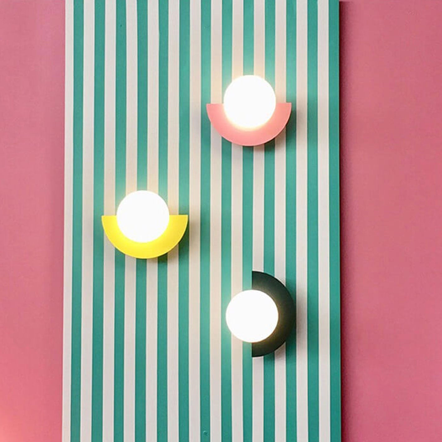 Nordic Semicircle Globe Wall Sconce - Colourful