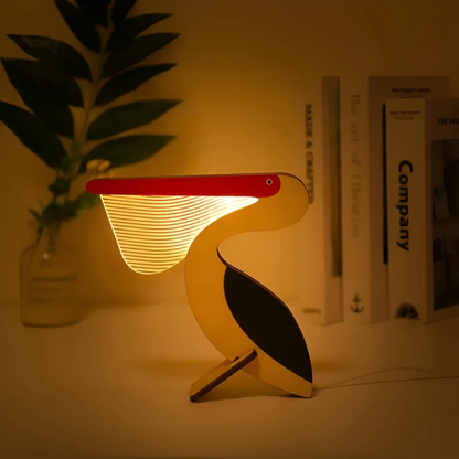 Nordic Wooden Animal LED Lamp - USB Powered