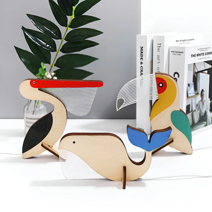 Nordic Wooden Animal LED Lamp - USB Powered