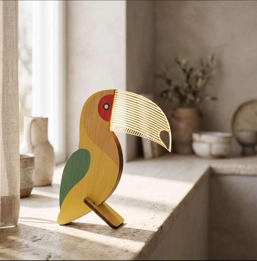 Nordic Wooden Animal LED Lamp - USB Powered