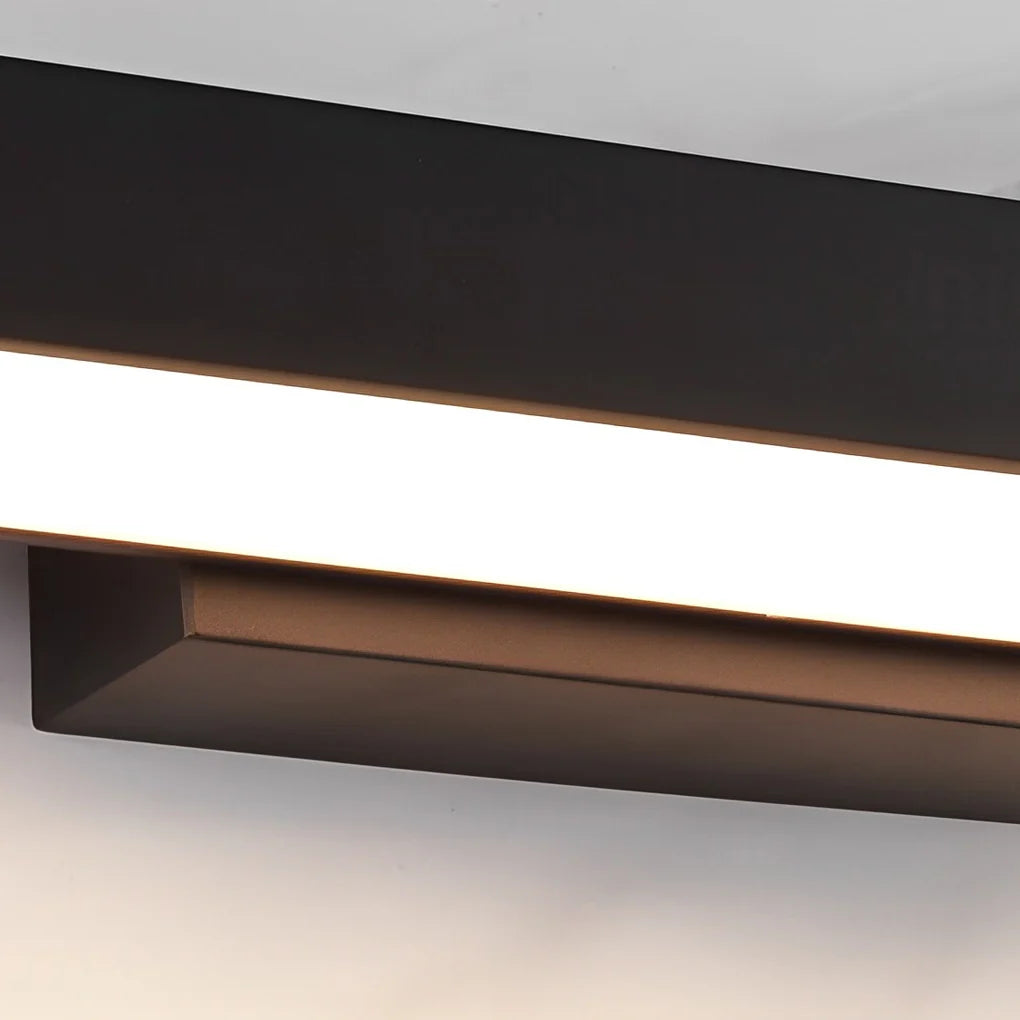 LED Linear Wall Light Outdoor Black Rectangular Lamp 8